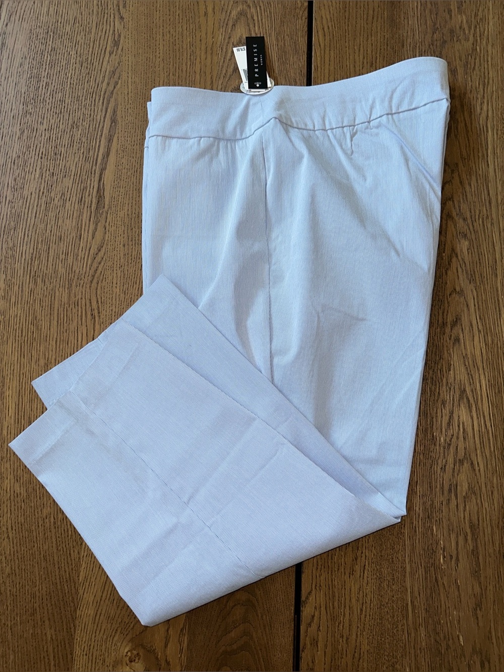 NWT. Premise Striped Light Blue Capri Pants Tommy Control 2X - Picture 3 of 12
